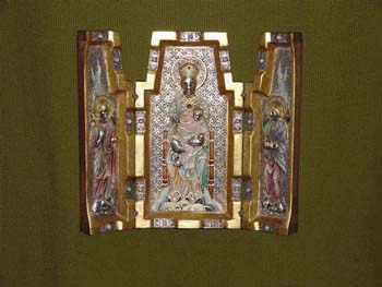 paneel met mariabeeld